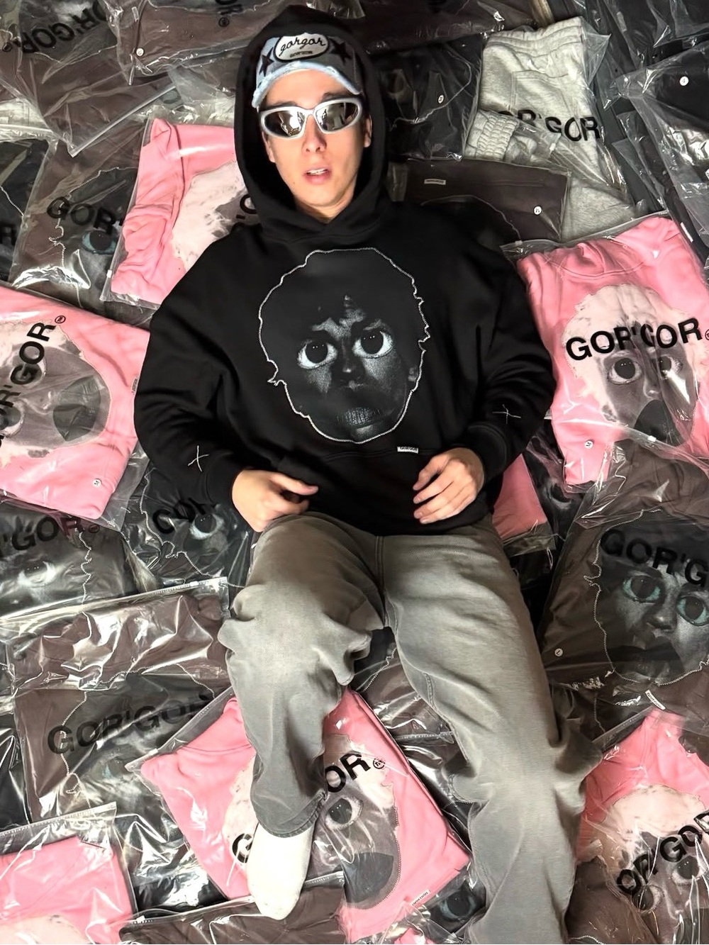 Black Graphic Hoodie - Men's Black Pullover